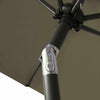 Brown Garden Patio Parasol 2.5m 2.7m 3m Outdoor Sun Shade Umbrella W/ Crank Tilt