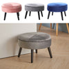 Chesterfield Footstool Ottoman Round Dressing Table Black Disassembly Legs