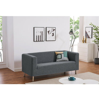 Modern 2, 3 Seater Linen Fabric Sofa Armchair Couch with Metal Legs Living Room