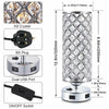 Modern USB Crystal Table Lamp Bedside Light Lighting Home Bedroom Decor (Without bulb)