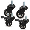 4 x Heavy Duty 50mm PU Swivel Castor Wheels 200KG Trunk Furniture Caster Rubber