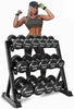 3 TIERS SPORTS STAND RACK HOLDER DUMBBELLS STORAGE RACK GYM WEIGHTS