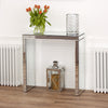 Venetian Mirrored Compact Console Table - Small Hall Side Glass Dressing - VEN38