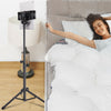 Adjustable Floor Tripod Stand Mount Tablet Holder 4 Section Poles For Ipad 12.9"