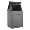 Large Steel Parcel Delivery Drop Box Lockable Home Storage Letter Mail Post Box