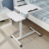 Wheeled Adjustable Portable Laptop Table Stand Breakfast Sofa Bed Notebook Desk