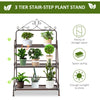 3 Tier Metal Plant Stand Ladder Flower Pot Display Rack Shelf Indoor & Outdoor