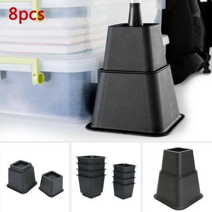 8Pcs Elephant Feet Lifter Adjustable Plastic Chair Bed Sofa Leg Risers Raisers