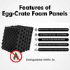 UK Acoustic Wall Panel Tiles Studio Sound Proofing Insulation Closed Cell Foam