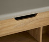 Malmo Large Wooden 2 Tier Shoe Storage Cabinet Shelf Rack Stand Grey Oak White
