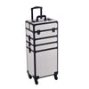 4IN1 Makeup Train Trolley Case Beauty Vanity Hairdressing Box on Wheels W/Drawer