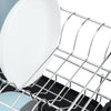 Metal Dish Drying Rack 2 Tier Wire Draining Board with Drip Tray Cutlery Holder