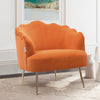 Velvet Oyster Scallop Shell Tub Chair Seat Armchair Wing Back Sofa Cafe Bedroom