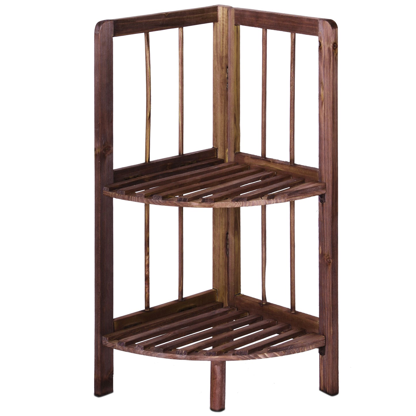 Corner Shelf/Shelving Rack Unit Display Stand Decoration Plants Natural Wood