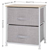 Fabric Chest of Drawers Cabinet Small Nightstand Storage Unit Bedside Table Grey
