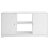 White 43 in TV Stand Cabinet with 2 Doors and Shelves Sideboard for Living Room