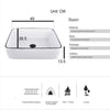 Bathroom Countertop Basin Sink Tempered Glass Wash Bowl Set w/ Tap Pop-up Waste