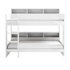 White Bunk Bed with Storage Shelves - Aire AIR001