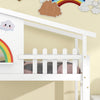 3ft Children's Bunk Beds Solid Pine Wood Kids Treehouse Single Bed Frame HT