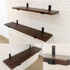 2PCS Black Shelf Brackets Industrial Shelves Bracket for Book Items Floating DIY