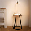 2 in 1 Industrial Style Floor Lamp Bedside Table Nightstand 360°Adjustable 116cm