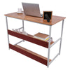 Home Office PC Computer Desk Writing Table Workstation Wood Bookshelf 100cm
