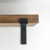 Flame Darkened + Polished Rustic Industrial Scaffold Board Shelf Brackets 225 mm