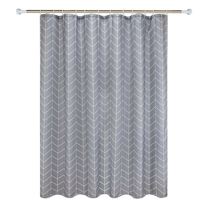 Modern Waterproof Geometric Bathroom Shower Curtain With Hooks Long 180 x 200cm
