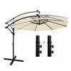 Mondeer 3M Garden Banana Parasol Cantilever Parasol Crank Handle with Solar LED