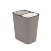 Double Recycling Trash Can Kitchen Waste Bin Duo Rubbish Dustbin Plastic 12Litre