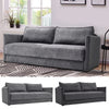 6.75ft Pull Out 3 Seater Sofa Bed Convertible Double Sleeper Couch w/Storage