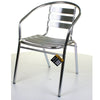 Aluminium Chrome Bistro Table Square Round Stacking Chair Cafe Outdoor Furniture