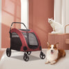 XXL Heavy Duty Dog Stroller Double Door Pet Trolley Carrier Cart Foldable Jogger