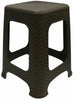 Set Of 2 x Portable Plastic Rattan Stool Stackable Foot Step Indoor Outdoor 45cm