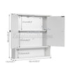 White Bathroom Wall Cabinet Storage Unit Cupboard with Mirror Wooden Shelves UK