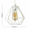 Metal Pendant Light Shade Ceiling Industrial Geometric Wire Cage Lampshade Lamp