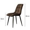2× Modern Kitchen Dining Chairs Velvet Padded Seat Office Living Room Chair Set