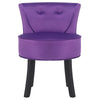 Velvet/Linen Dressing Table Stool Vanity Chair Bedroom Makeup Stool Seat Back