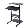 Height Adjustable Computer Desk Standing Laptop Table Movable Home Study Desk