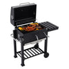 Portable Charcoal BBQ Garden Barbeque Trolley Stainless Steel Grill Stove Cart