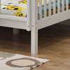 NOAH WHITE WOODEN TRIPLE SLEEPER BUNK BED SINGLE & DOUBLE