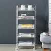 5 Tiers Large Kitchen Trolley Cart Rolling Mesh Storage Rack Trolley with Wheel