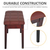 Two Person Lift Top Piano Storage Bench Faux Leather Stool Birchwood