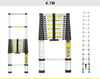 EN131 Heavy Duty Telescopic Ladder Multipurpose Extendable Laders Aluminium 4.1m