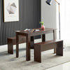 Wooden Dining Table and Chairs Set 2 Bench Kitchen Furniture Activity Desk Kid
