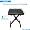 New Glarry Adjustable Folding Keyboard Piano Bench Stool Padded Seat Black Color