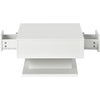 Coffee Table LED High Gloss White Rectangle Cocktail Table Modern Living Room