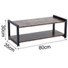 Industrial Wooden Shoe Bench 2-Tier Shoes Storage Rack Seat TV Stand Table Shelf