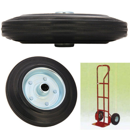 Spare replacement steel wheel for jockey wheels with solid rubber tyre 200mm