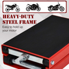 500kg Motorcycle Motor Bike Stand Scissor Lift Jack Workshop Heavy Duty Wheels